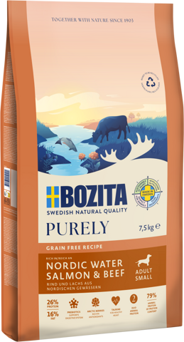 BOZITA Hunde-Trockenfutter Purely Adult Small Lachs & Rind